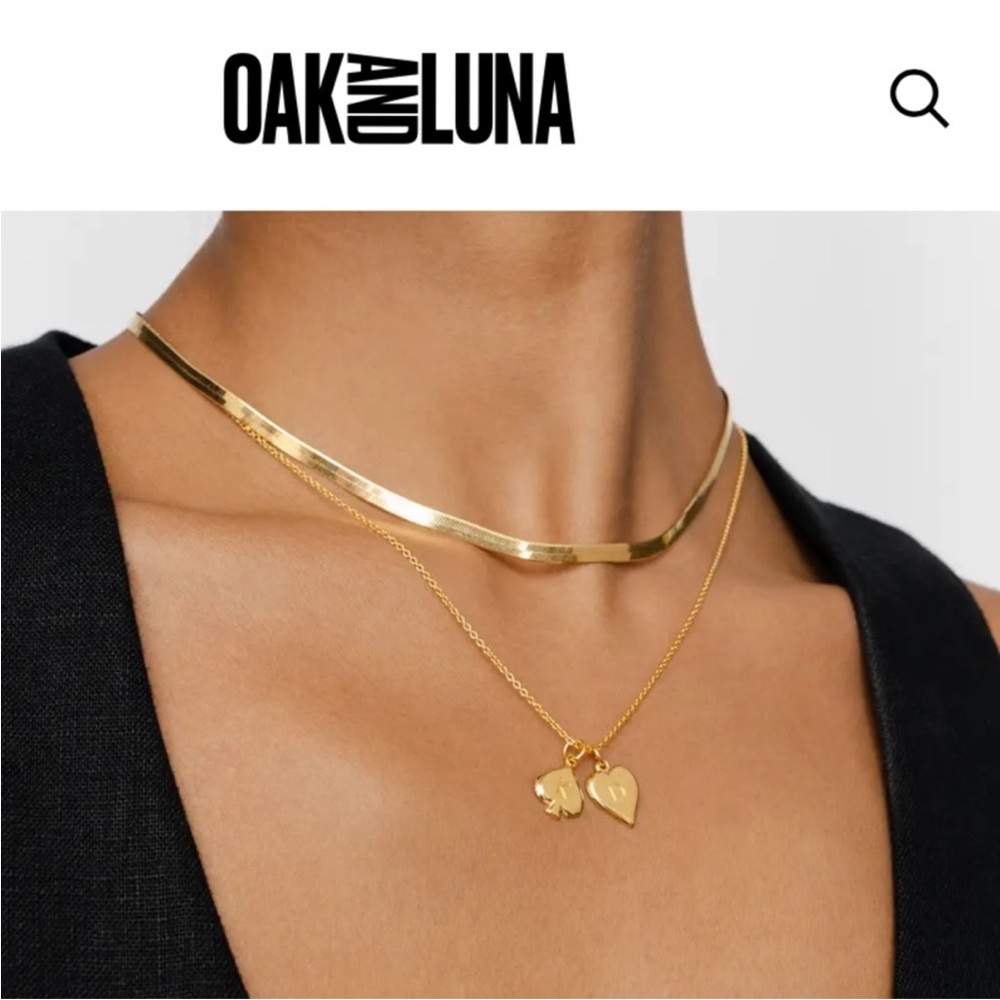 Oak and Luna | Willow Card | “A” Heart Charm & Necklace